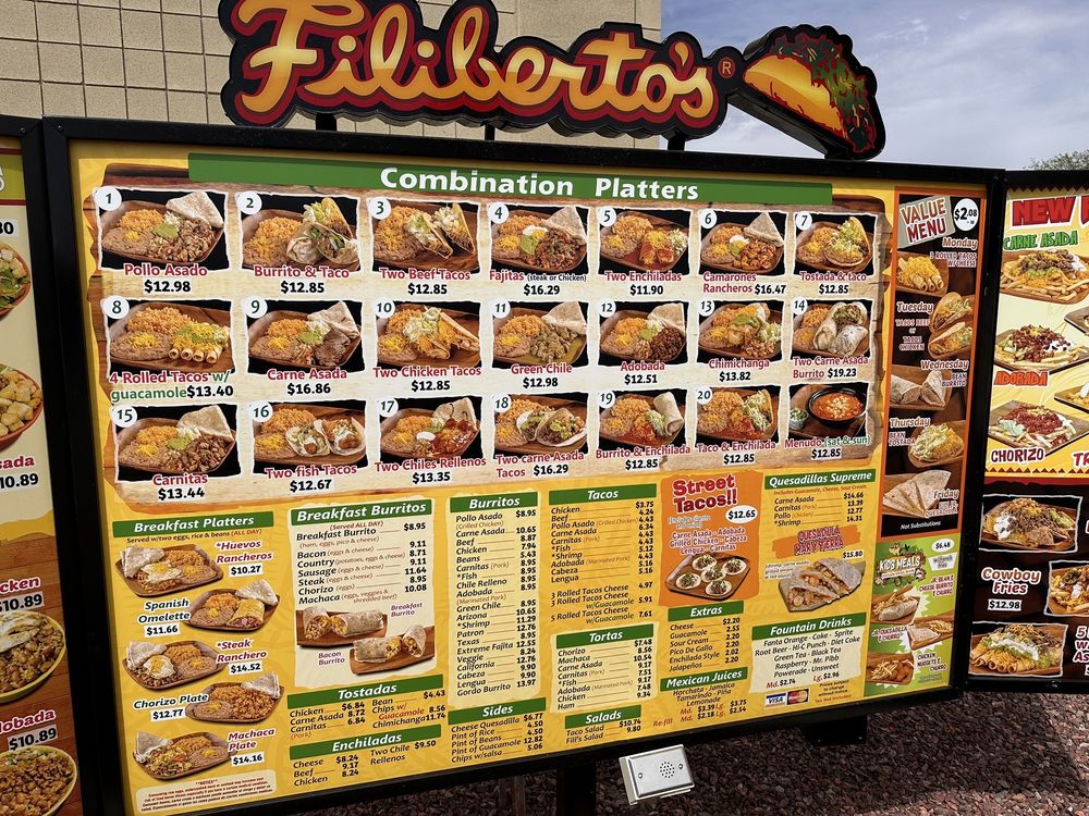FILIBERTO S MEXICAN FOOD TWIN PEAKS 9160 N Silverbell Rd Tucson