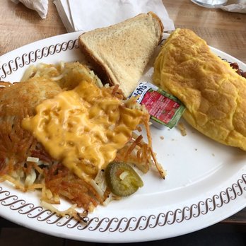 Waffle House - Ham and cheese omelet, hashbrowns - Diners Near Me - Mason, Ohio