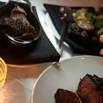 Georgia James - Wagyu zabuton on lower right, hanger steak on upper left - Steakhouses Near Me - Houston, Texas Georgia James - Wagyu zabuton on lower right, hanger steak on upper left - Steakhouses Near Me - Houston, Texas
