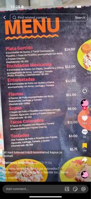Menu photo 1 Ms Antojitos Pharr, TX