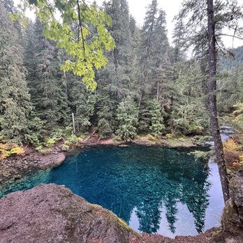 Tamolitch Falls - The Blue Pool - Photo makes this tiny but it's 30ft deep! - Hiking Near Me