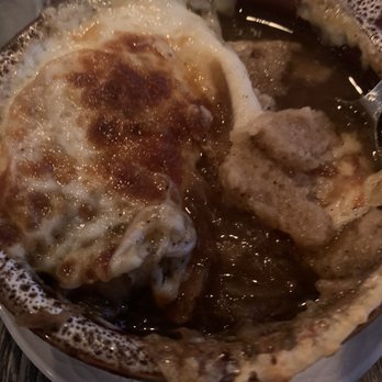 Julianos Pub and Grill - French onion soup (looked better when it arrived I took the picture after I had eaten some) - Italian Near Me - Egg Harbor Township, New Jersey Julianos Pub and Grill - French onion soup (looked better when it arrived I took the picture after I had eaten some) - Italian Near Me - Egg Harbor Township, New Jersey