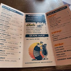 Bless Yer Heart - Drink menu