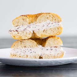 Grandpa's Bagels - Rosemary Olive Oil Bagel With Kalamata Olive Cream Cheese