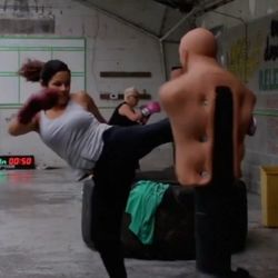 Real Results 4ever - Kicking and punching is a great way to get in shape and relieve stress