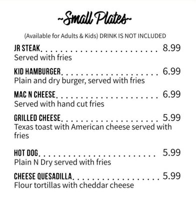 Menu photo 1 Big Daddy’s Grill Lockhart, TX