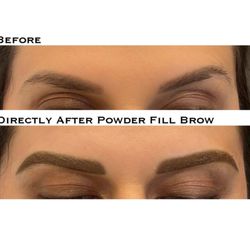 Permanent Makeup by Colleen | Microblading - My gorgeous client from Arcadia was so tired of her Brow asymmetry. We leveled them out with a natural Powder Fill.