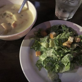 LA Grill & Bistro - Salad and clam chowder~ - American Near Me - Richmond, British Columbia