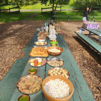 Dimond Park - Birthday spread at picnic tables - Parks Near Me - Oakland, California