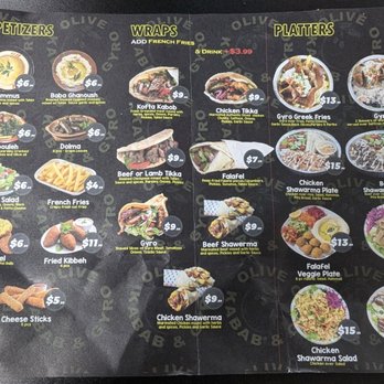Olive Kabab and Gyro - Menu - Mediterranean Near Me - Fort Worth, Texas