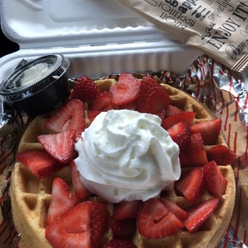 Morgan's Mill - Waffle with strawberries and whipped cream! - Coffee & Tea Near Me - Woodland, California Morgan's Mill - Waffle with strawberries and whipped cream! - Coffee & Tea Near Me - Woodland, California