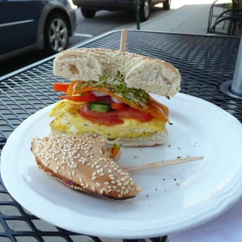 Cafe 13 - Best bagel I had - healthy veggie bagel - Coffee & Tea Near Me - Golden, Colorado