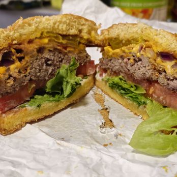Beefed Up Food truck - Inside the burger with everything on it add cheese and bacon - Burgers Near Me - North Augusta, South Carolina Beefed Up Food truck - Inside the burger with everything on it add cheese and bacon - Burgers Near Me - North Augusta, South Carolina