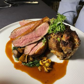Josephine's - Duck with bread pudding - French Near Me - Lancaster, Pennsylvania Josephine's - Duck with bread pudding - French Near Me - Lancaster, Pennsylvania