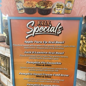 Playa Bowls - Fall Specials that came out the 1st week of September at Playa Bowl - Acai Bowls Near Me - Glastonbury, Connecticut Playa Bowls - Fall Specials that came out the 1st week of September at Playa Bowl - Acai Bowls Near Me - Glastonbury, Connecticut