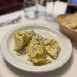 Trattoria Osvaldo - Ravioli with artichoke cream sauce (spinach and cheese filling)