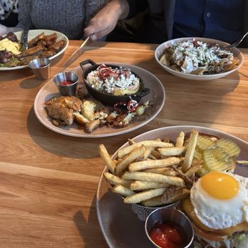 The Cut - Left to right. Steak & Eggs, Carne Asada Omelette, Chilaquiles and The OG. - Cocktail Bars Near Me - Rancho Cucamonga, California
