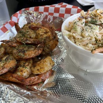 Off The Hook Seafood Eatery - 4/10/25 shrimp and coleslaw - Seafood Near Me - Oklahoma City, Oklahoma