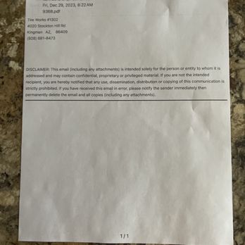 Tire Works - Customer beware when I got my doctor invoice - Tires Near Me - Kingman, Arizona Tire Works - Customer beware when I got my doctor invoice - Tires Near Me - Kingman, Arizona
