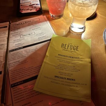 The Refuge - Table vibes and menu - Latin American Near Me - Melville, New York