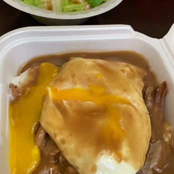 Saimin Says - Kalua Moco (single) and egg over easy - Hawaiian Near Me - Renton, Washington Saimin Says - Kalua Moco (single) and egg over easy - Hawaiian Near Me - Renton, Washington