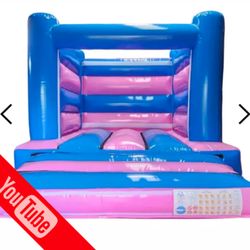 Kingies Castles Bouncy Castle Hire - https://www.kingiescastles.co.uk/category/bouncy-castles/183/12-x12-pink-and-blue-low-hight-castle#BodyContent