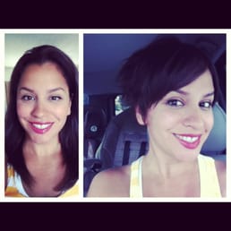 Before and after cut.  I went from layers to a pixie.  I love it.