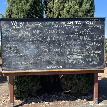 Hagafen Cellars - Sweet Chalboard - Wineries Near Me - Napa, California