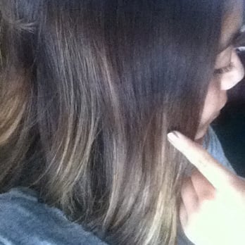Pangaea Salon - Spots within the highlights. Not dyed evenly and correctly. - Hair Salons Near Me - Denver, Colorado