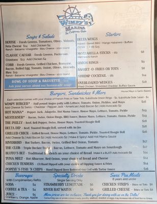 Menu photo 2 Wimpy's Marina Walnut Grove, CA