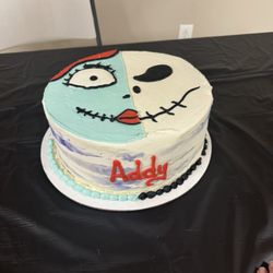 The Ruffled Cup - Lubbock - Nightmare Before Christmas cake with wedding cake flavor.