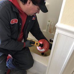 Cleaning out my tub drain. Plus they cleared the main line.