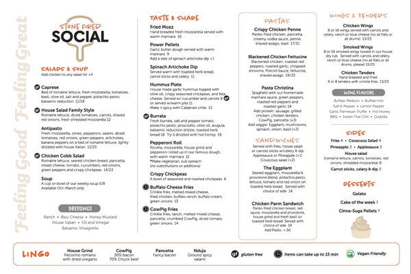 Menu photo 1 Stone Fired Social Belmont, NC Menu photo 1 Stone Fired Social Belmont, NC