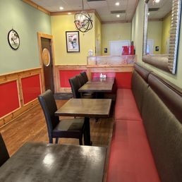 Dining area is clean and tidy.