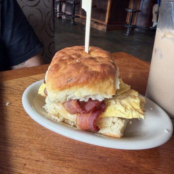 Café Eclectic - Bacon, egg, cheese biscuit. - Breakfast & Brunch Near Me - Memphis, Tennessee Café Eclectic - Bacon, egg, cheese biscuit. - Breakfast & Brunch Near Me - Memphis, Tennessee