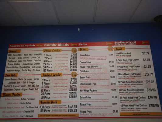 Menu photo 6 MR Wings Las Vegas, NV