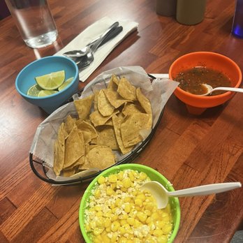 Tacotlan - Chips and salsa  elote - Mexican Near Me - Chicago, Illinois