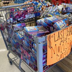 Save A Lot - last chance markdown cart - lots of candy
