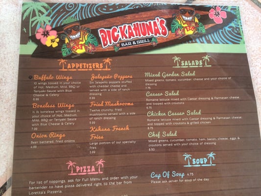 Menu photo 3 Big Kahuna Four Corners, FL