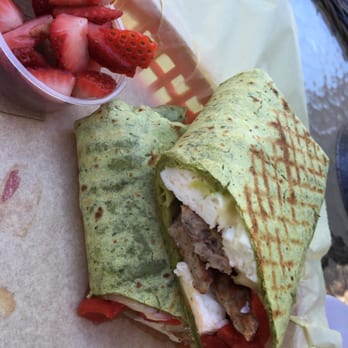 Rail Side Cafe - The wrap was so good! Pair it with some hot sauce. - Coffee & Tea Near Me - San Dimas, California