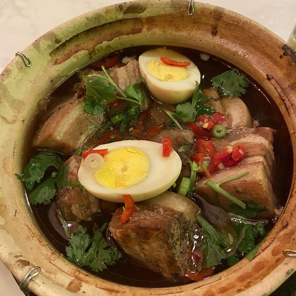 Ginger and Lemongrass - Brisked pork Belly and Caramelized pork belly with egg - Vietnamese Near Me - Whitestone, New York Ginger and Lemongrass - Brisked pork Belly and Caramelized pork belly with egg - Vietnamese Near Me - Whitestone, New York