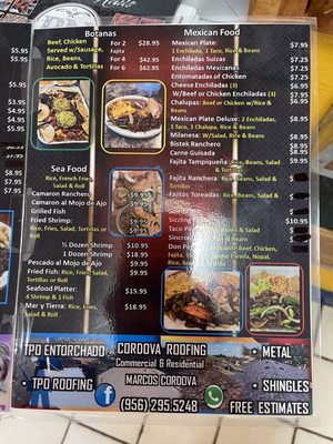 Menu photo 8 Pepe’s Cafe Weslaco, TX