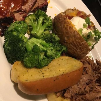 Smokey Bones Woodbridge - Meal combo with Texas brisket and hand pulled pork. Delicious! - Barbeque Near Me - Woodbridge, Virginia