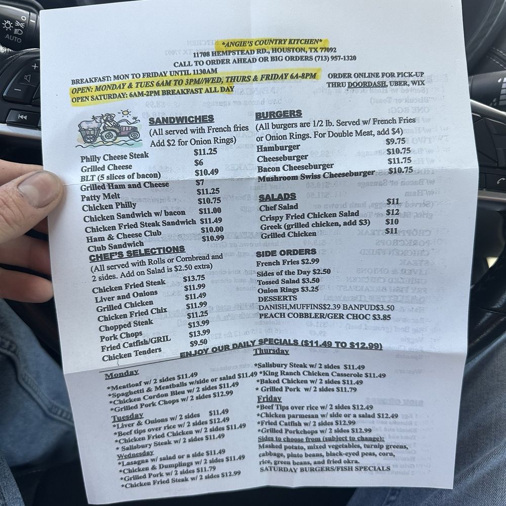 Full Menu Front Full Menu Front