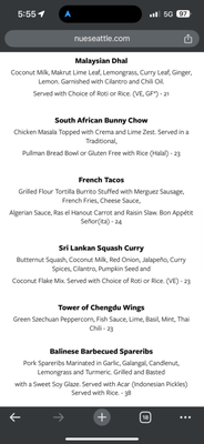 Menu photo 4 Nue Seattle, WA Menu photo 4 Nue Seattle, WA