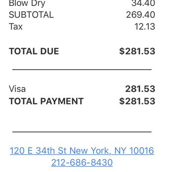 Dramatics NYC - Was charged twice for the blow dry - Hair Salons Near Me - New York, New York Dramatics NYC - Was charged twice for the blow dry - Hair Salons Near Me - New York, New York