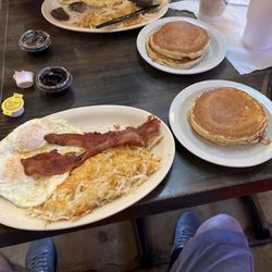 Buff's - Build your Breakfast plate w/ added pancakes.