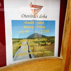 Restaurant Tibor - Opening hours.