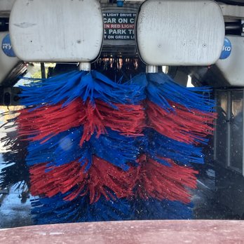 SV Express Car Wash - view: waiting while the car in front of us is going through the wash. - Car Wash Near Me - Mountain View, California