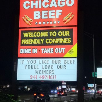 Tony's Chicago Beef Southside - Street sign early evening. - Hot Dogs Near Me - Venice, Florida Tony's Chicago Beef Southside - Street sign early evening. - Hot Dogs Near Me - Venice, Florida